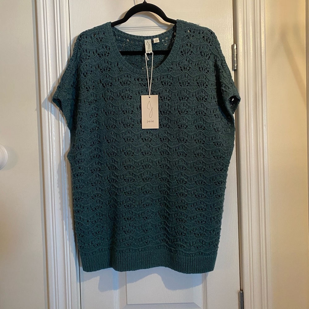 NWT Joie Plus Size Cap Sleeve Open Knit Sweater Size 1X Oversize Layering